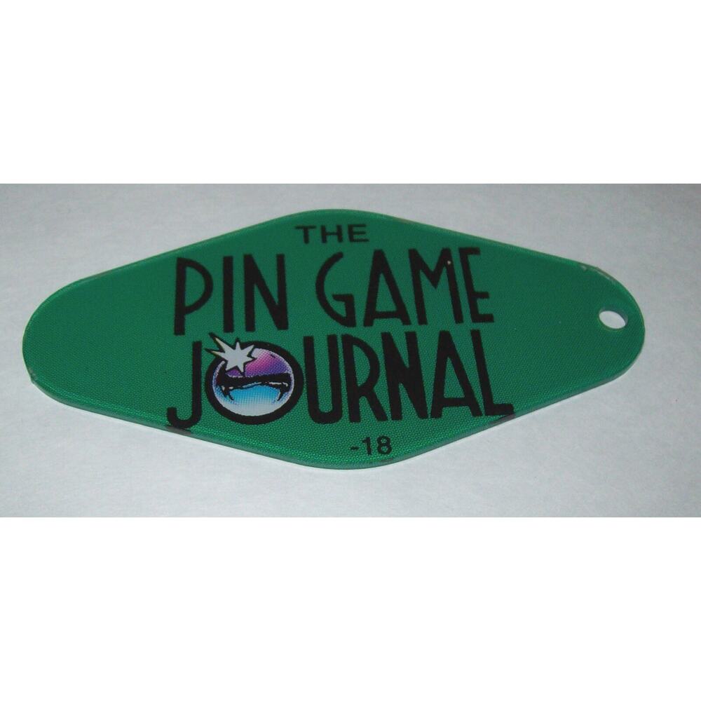 High Roller Casino Pinball Machine Keychain Plastic Promo Pin Game Journal